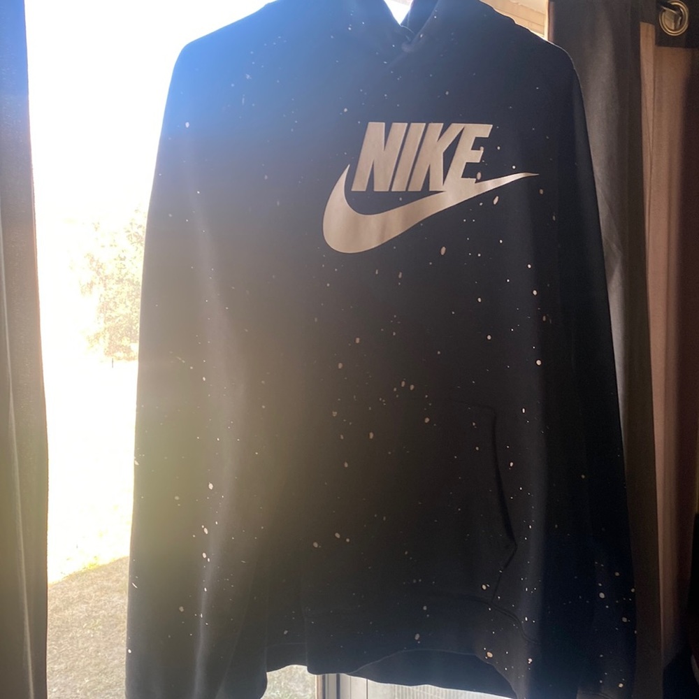 Nike Hooded Sweater Black W/ White Speckle